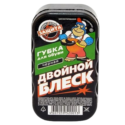 Губка  "Двойной блеск" черная /100/10/