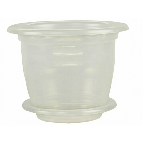 Горшок для орхидеи 3,5л.с поддоном прозрачный /20/
