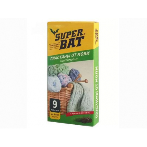 Пластины-секция "Антимоль-Super Bat" от моли в ассорт. /45/