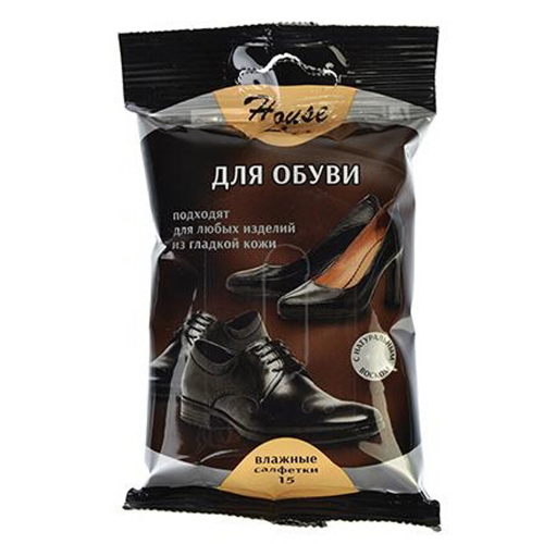 Салфетки влажные для обуви 15шт(н)/36/