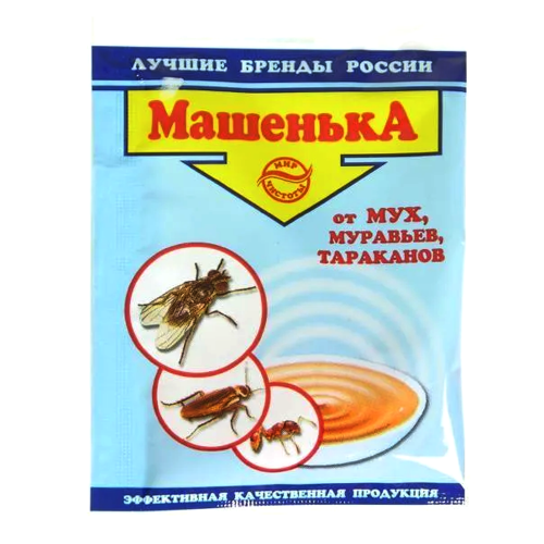 Средство "Машенька"гранулы от мух,муравьев,тараканов 10гр./100/