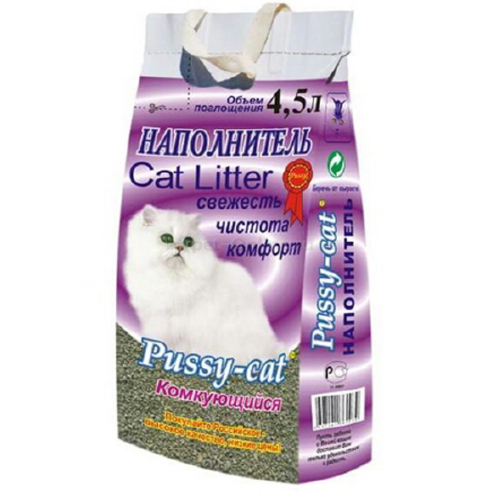 Наполнитель Pussy-cat комкующийся 4,5л /3/