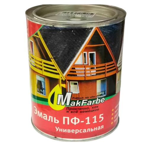 Эмаль ПФ-115 зеленая  Mak Farbe 0,8 кг/14/