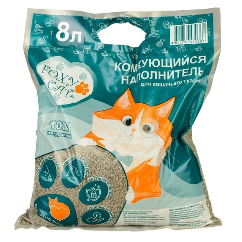 Наполнитель Foxy Cat, комкующийся, 8 л."/1/