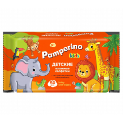 Салфетки влажные детские 50шт "Panperino Kids" с ромаш. и вит.Е/26/