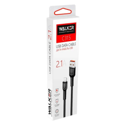 Кабель Walker Micro USB C315 2.4А, черн.