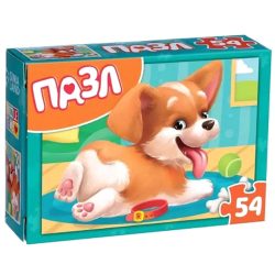 Игрушка ПАЗЛЫ 54 дет.картон. "Щенок"/8/