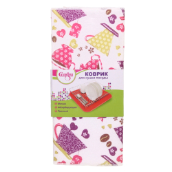 Коврик для сушки посуды 50*38см., "Кофейный аромат"/12/